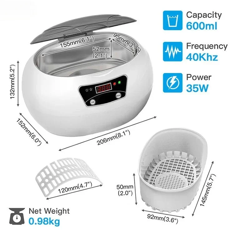 6L Stainless Steel Ultrasonic Bath Wash Bath Ultrasonic Cleaners For Jewellery  Parts Glasses Ultra Sound Cleaner Machine