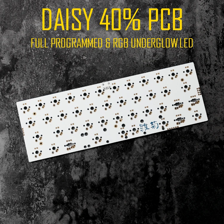 Daisy40% PcbTKG-TOOLS Bottom Light RGB Led PCB 40% Programming Mx Alps Matias Double Space Bar Customized Mechanical Keyboard