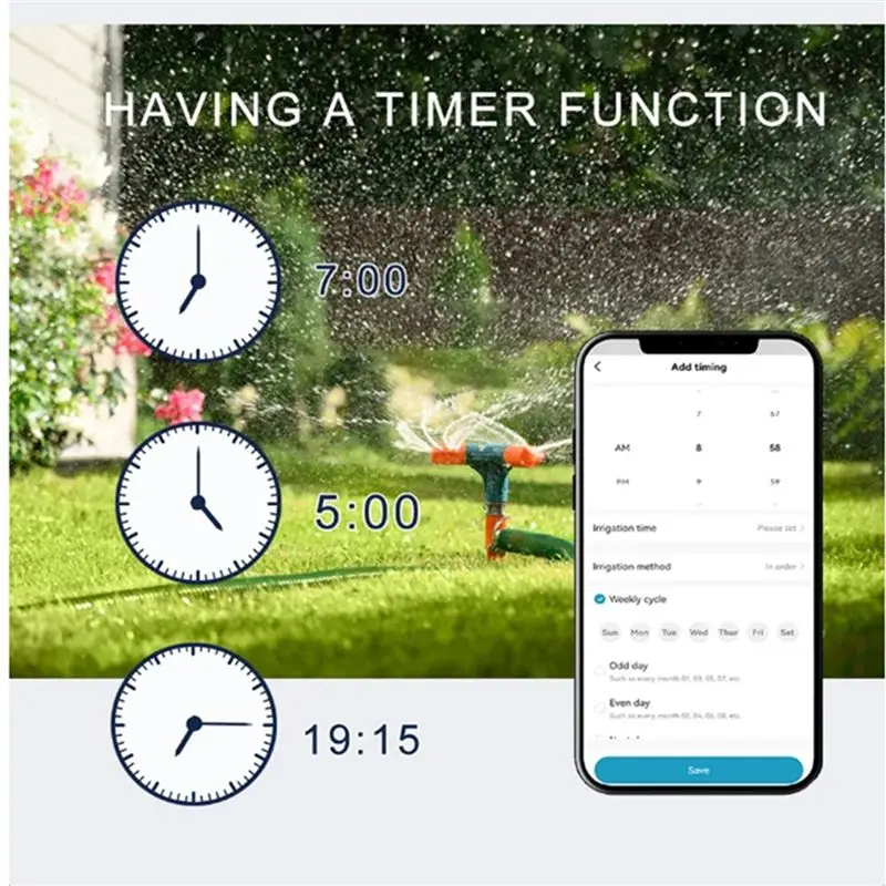 6 Station Tuya Wifi Smart Sprinkler Controller Irrigation System Remote Control By Phone For Smartlife EU PLUG 6 Zone