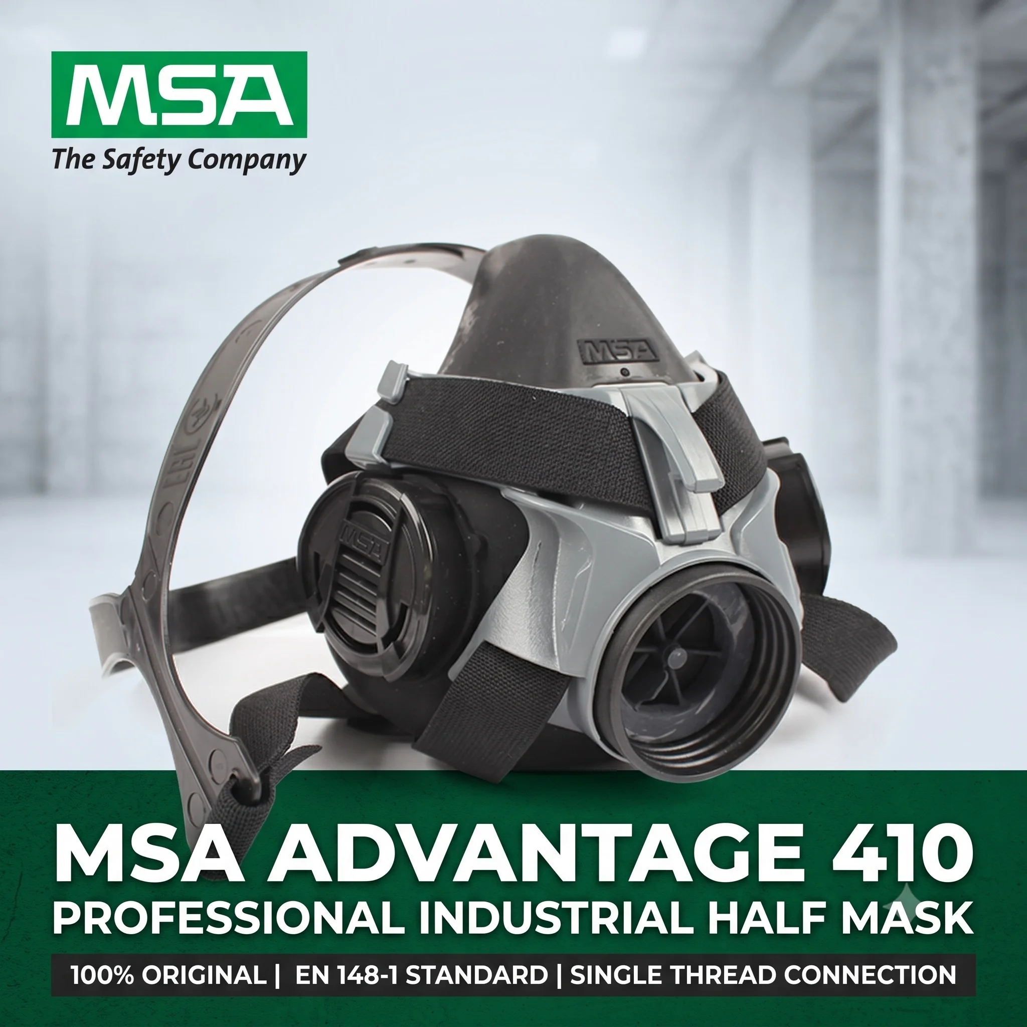 MSA 410 Originales Half Mask Gas Face Respirator Single Filter Paint Airbrush Spraying For Resin Respiratory Protection Working