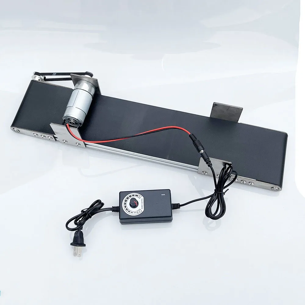 110V/220V Small Conveyor 49cm Metal Desktop Conveyor Line Household Student Friction Science Experiment