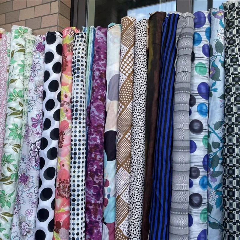 

Printed Silk-cotton Blend Fabric for Natural DIY Sewing Shirt Spaghetti Strap Top Clothing Fashion Cloth Material By The Meter