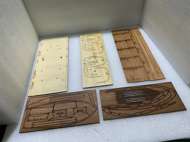 Mini Wooden Afro Liferaft DIY Handmade Kit Ship Model Toy Mahogany Canoe Model Toy Gift Lifeboat Ornaments Small Ship Model Kit
