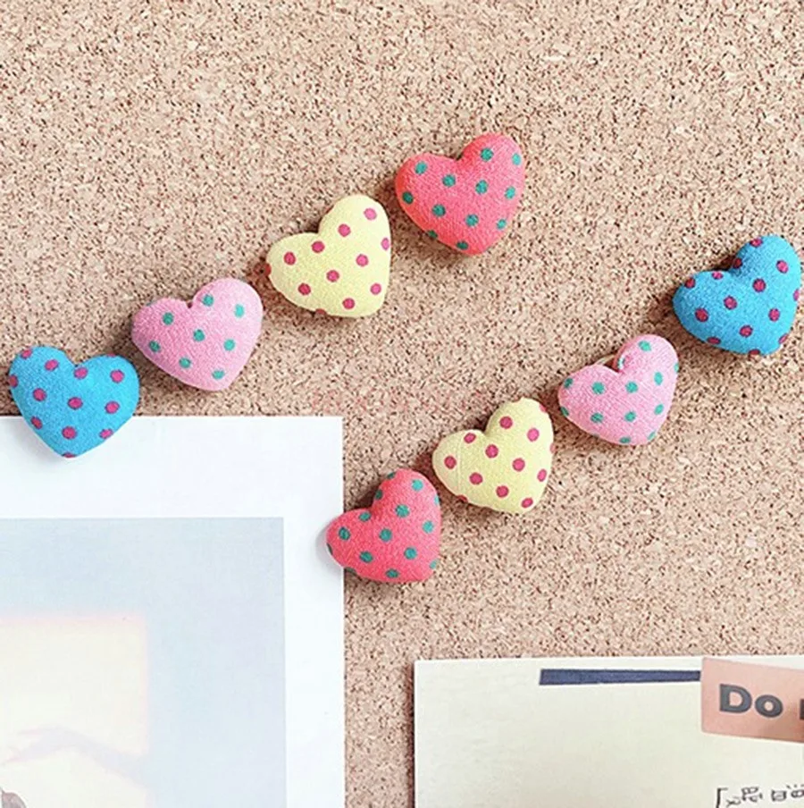 20pcs heart shape Push Pin Cute Decorative Thumbtacks Photo Memo Note Drawing Pins Multi-Functional Pushpin Tool Cork Board