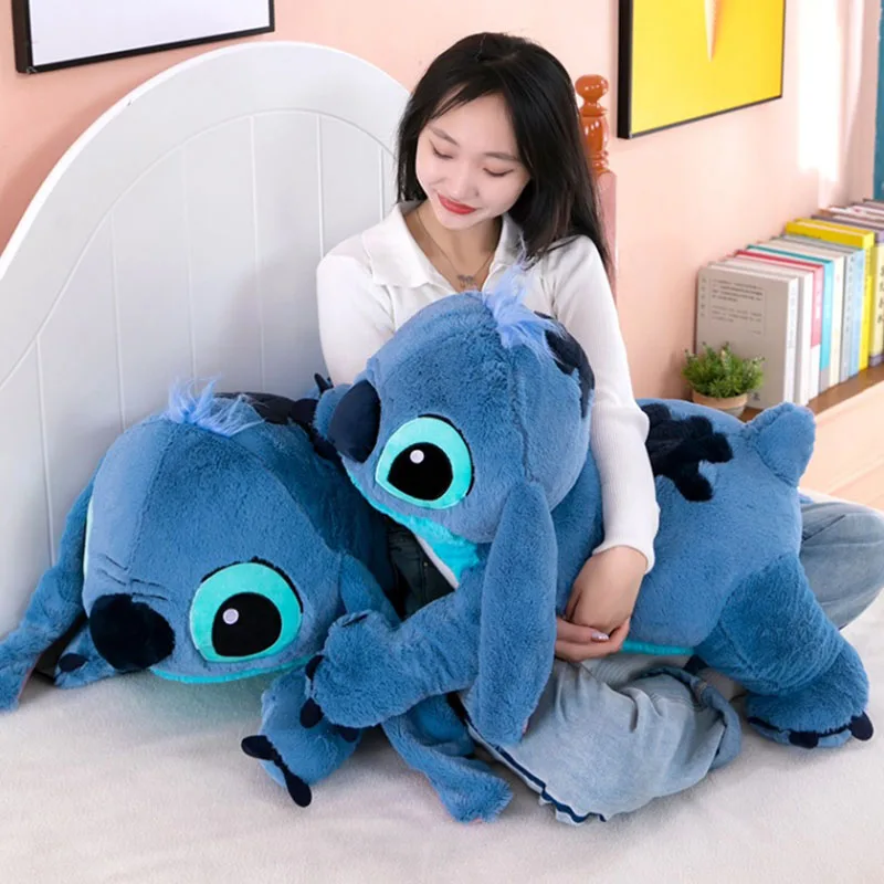 New Disney Plush Stuffed Toy Puppy Stitch Doll Cute Blue Stitch Soft Pillow Girl Doll Children's Birthday Gift Room Decoration