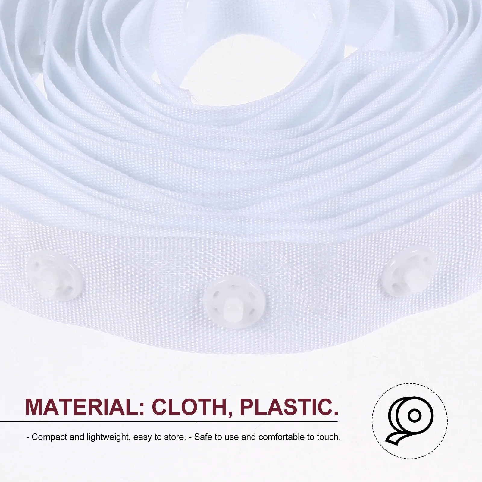 

1Pcs Snap Button Belt 25mm Button Spacing Durable Press Fastener Band Suitable for Sewing Clothes Crafts Pillows Cushions