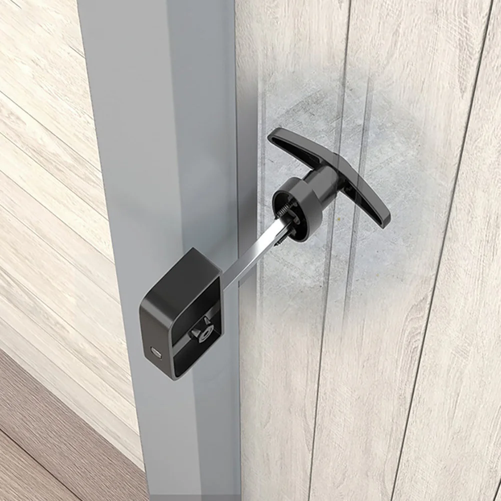 1 set serratura per porta della stalla set di serrature con maniglia a forma di T resistente per cancello della stalla in legno sistema di chiusura della porta del garage uso commerciale residenziale