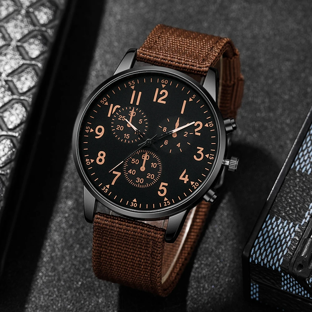 4pcs Men's Watch Set, Capable Versatile, Perfect Gift For Ramadan, Halloween, New Year's Eve, Father's Day