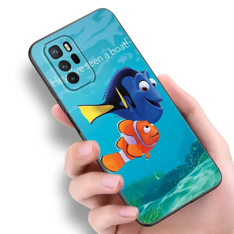 Finding Nemo Dory Black Silicone Phone Case For Xiaomi Redmi Note 9 10 11 11S 11T 12 13 Pro 5G Plus 9S 10S 12S