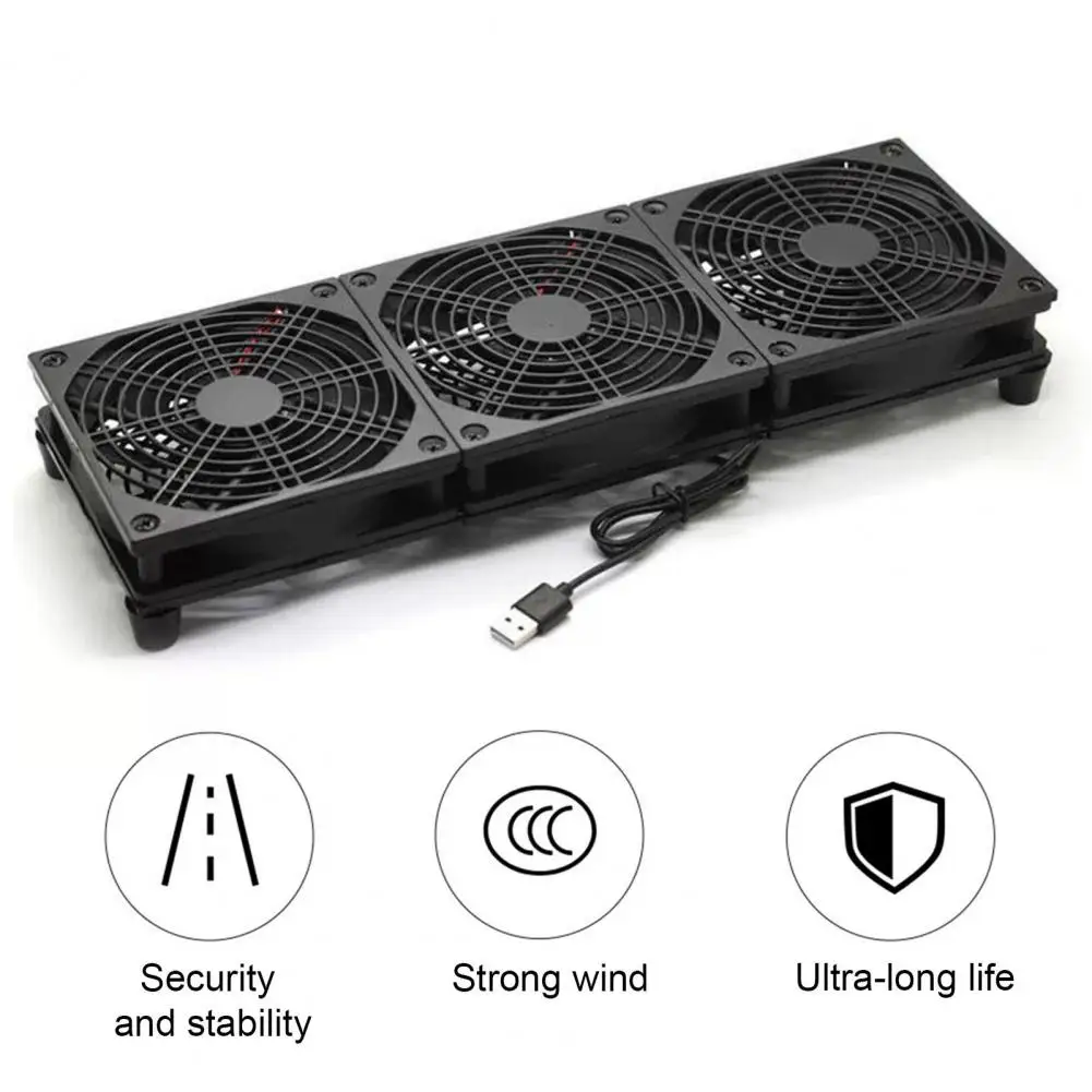 Big Airflow Router Fan, USB Router Fan, 360mm x 120mm, apto para Laptop, Host Case, Micro Computador, Eletrônica, Eficiente, 5V