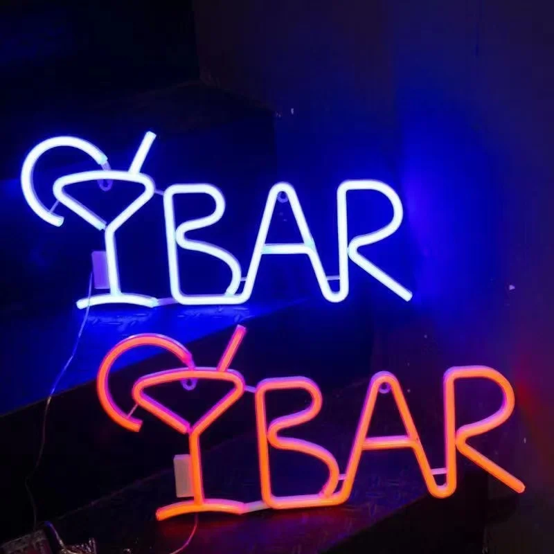 LED BAR Neon Zeichen Licht für Bar KTV Snack Shop Decor Saft Brief Neon Lampe Rohr Weihnachten Wand Dekor mit fernbedienung