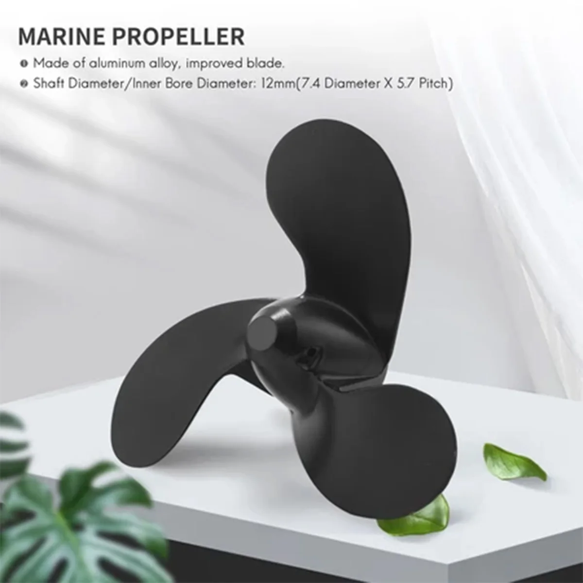 

F6 Aluminum Outboard Propeller, Fits Tohatsu Nissan 2.5HP 3.5HP, Mercury 3.3HP 48-815084A02, Evinrude Johnson OMC BRP 0766539 /
