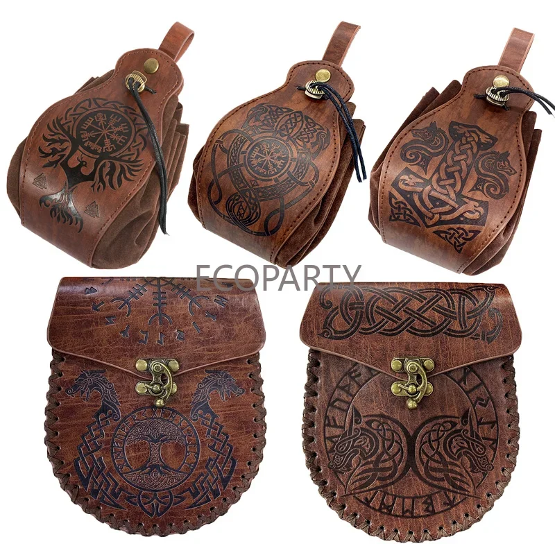 

2023 Medieval The Renaissance Mini Bag Coins Retro Bag Pouch Men Women Cosplay Costume Drama Performance Accessories Bag