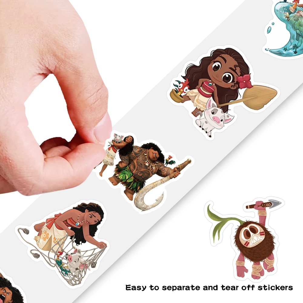 

500pcs/Roll Disney Cartoon Movie Moana Sealing Stickers DIY PVC Laptop Decals Decoration Reward Gift Toy