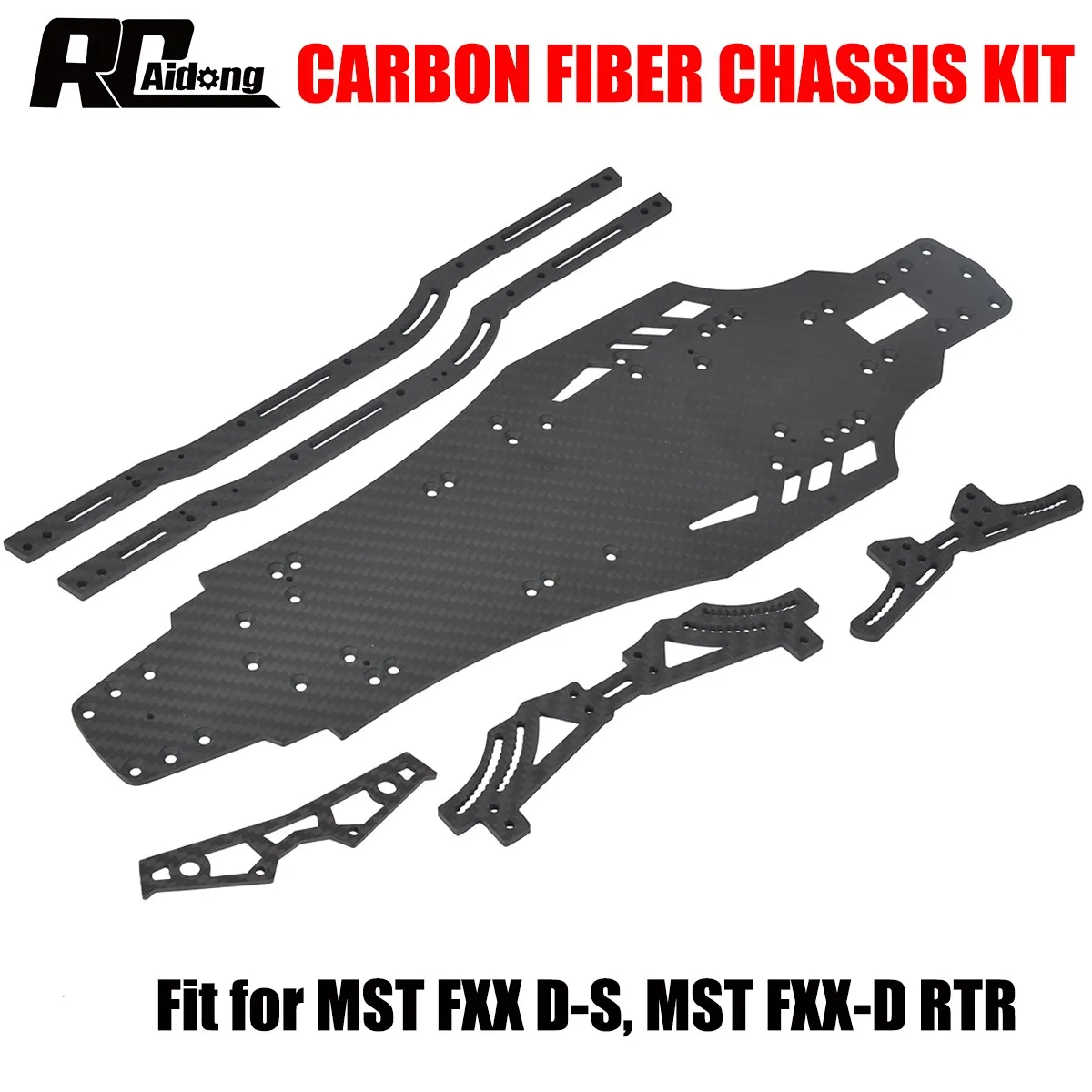 

1/10 Carbon Fiber Chassis Frame Kit for MST FXX D-S / FXX-D RTR RC Drift Car Upgrade Parts