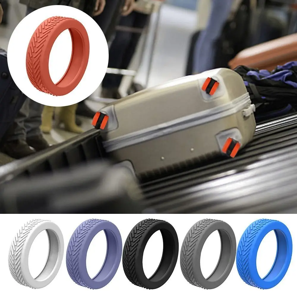 Silicone Luggage Wheels Protector Cover Anti-slip Shock Absorption Suitcases Wheel Protection Rings Reduce Noise