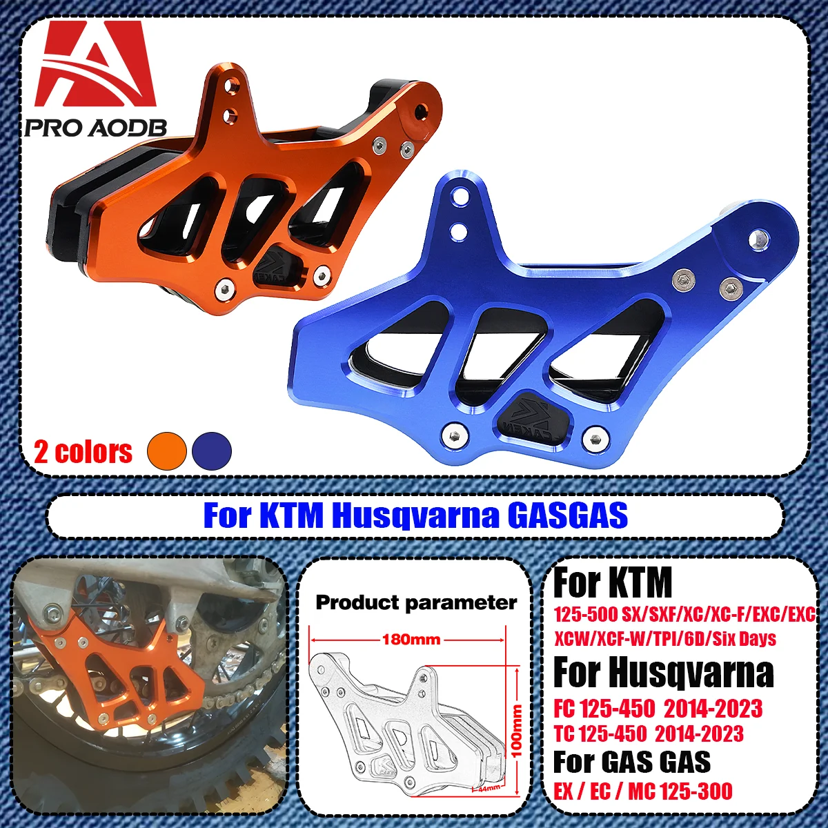 

Motocross Chain Guide Guard For Husqvarna FC TC FE TE FS FX TX 2014-2022 KTM SX SXF EXC EXCF XC XCW XCF85-500 FREERIDE SMC R ABS