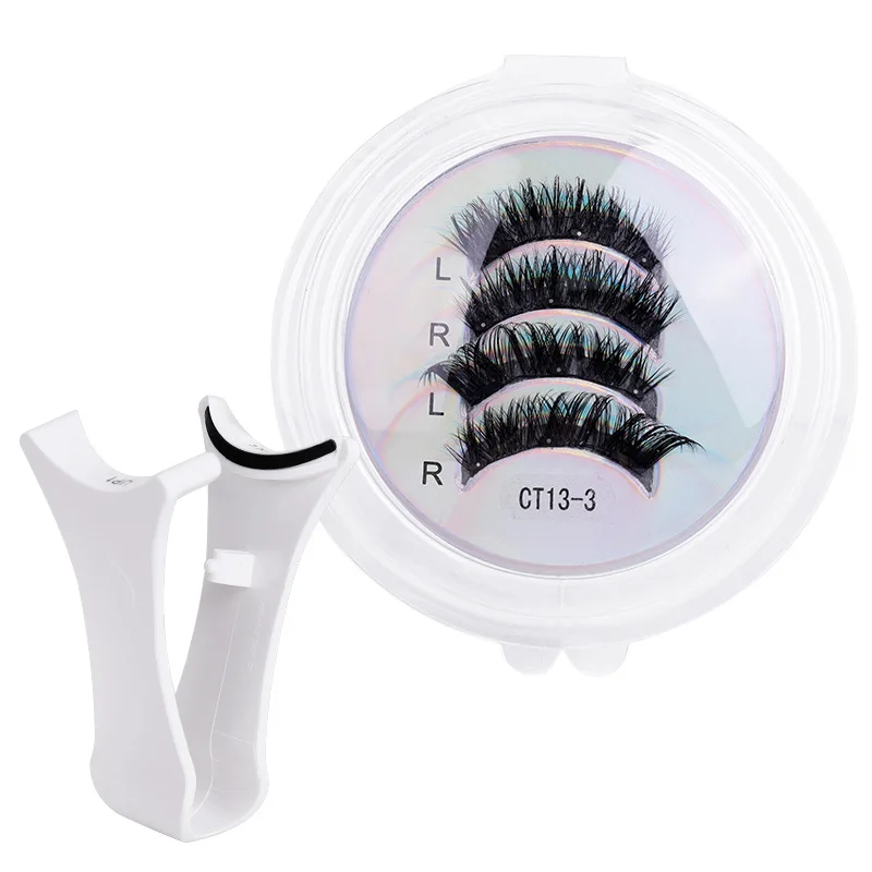 2 pares de cílios magnéticos grossos gato cílios postiços conjunto de maquiagem reutilizável sem cola flully e encaracolado personalizado e atacado