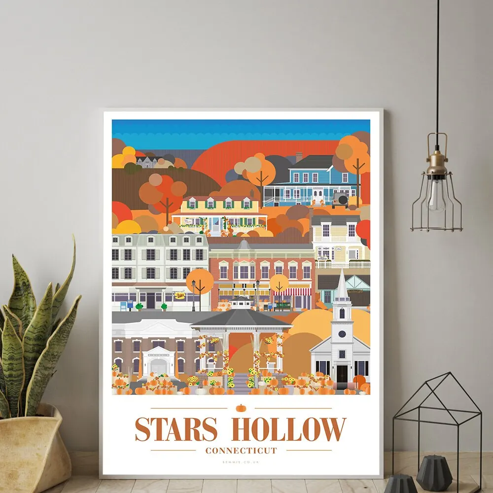 Gilmore Girls Stars Hollow Canvas Poster  Wall Art Print  Living Room Home Decor