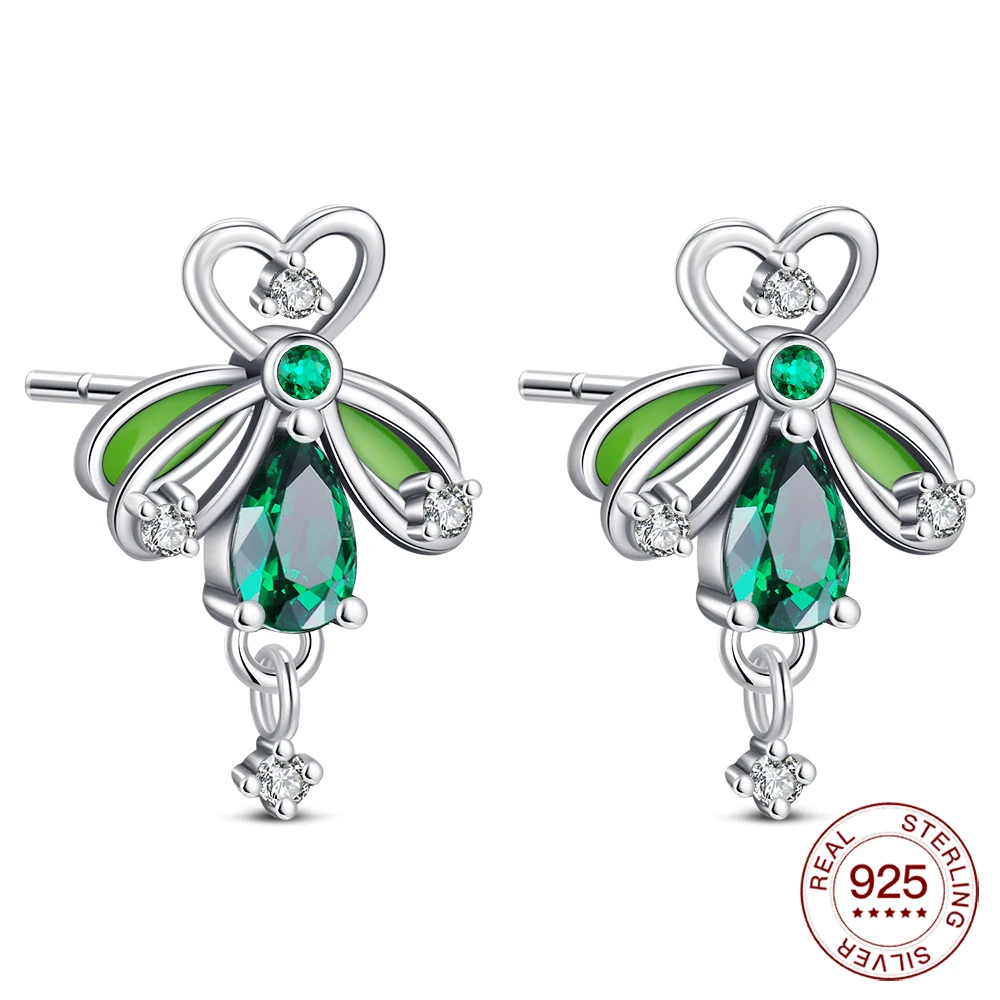 S925 Sterling Silver Stud Earring For Women Fashion Firefly Earrings Classic Elegant Simple Perfect Gifts Hot
