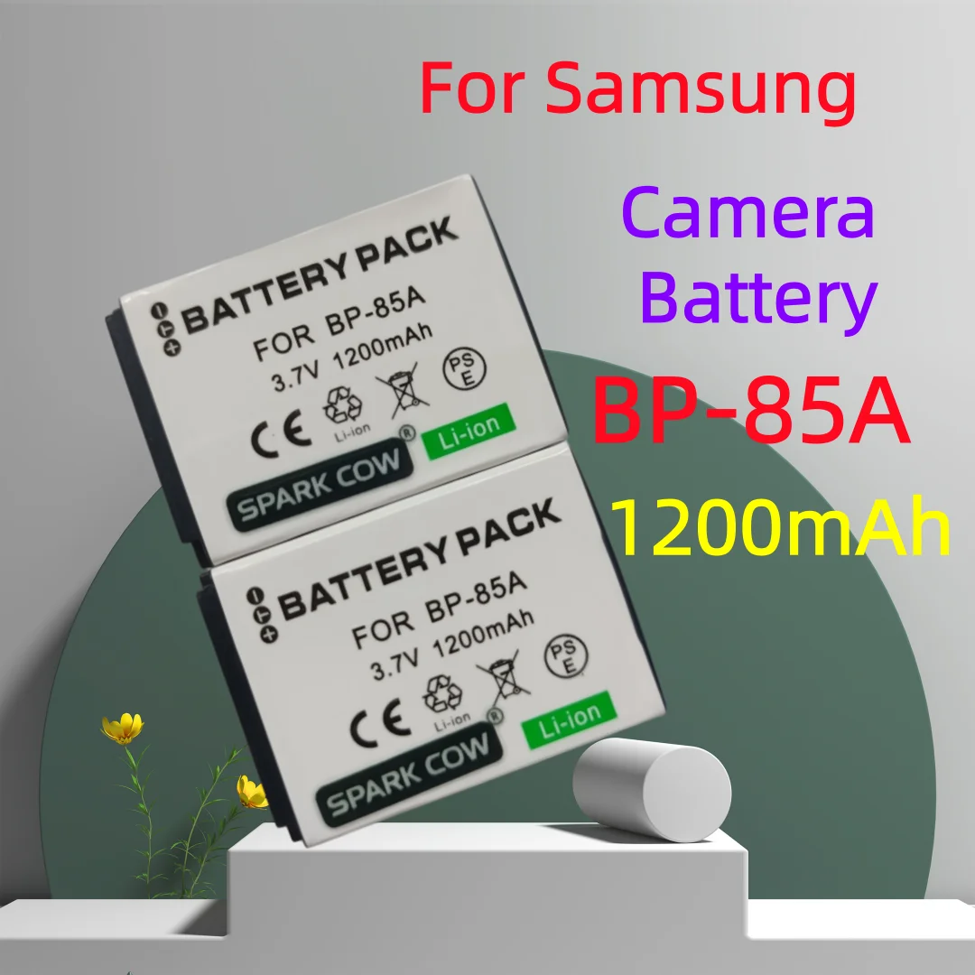 SPARK COW 1200mAh BP-85A BP 85A BP85A Rechargeable lithium Battery or Charger For Samsung Camera PL210 SH100 WB210 ST200