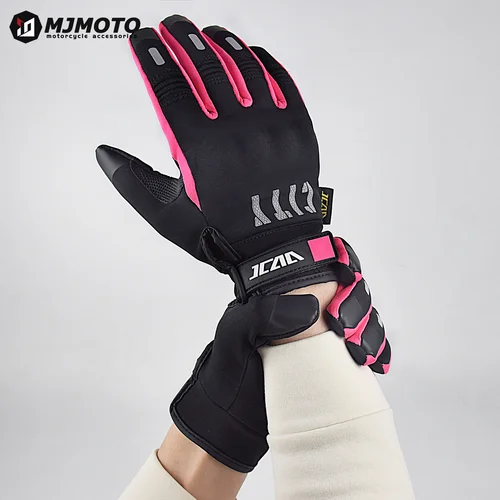 Imagen 2 del producto Guantes de motocicleta para mujer, guantes de Motocross con pantalla táctil, guantes protectores anticaídas para motocicleta, resistentes al agua para ATV, BMX y MTB