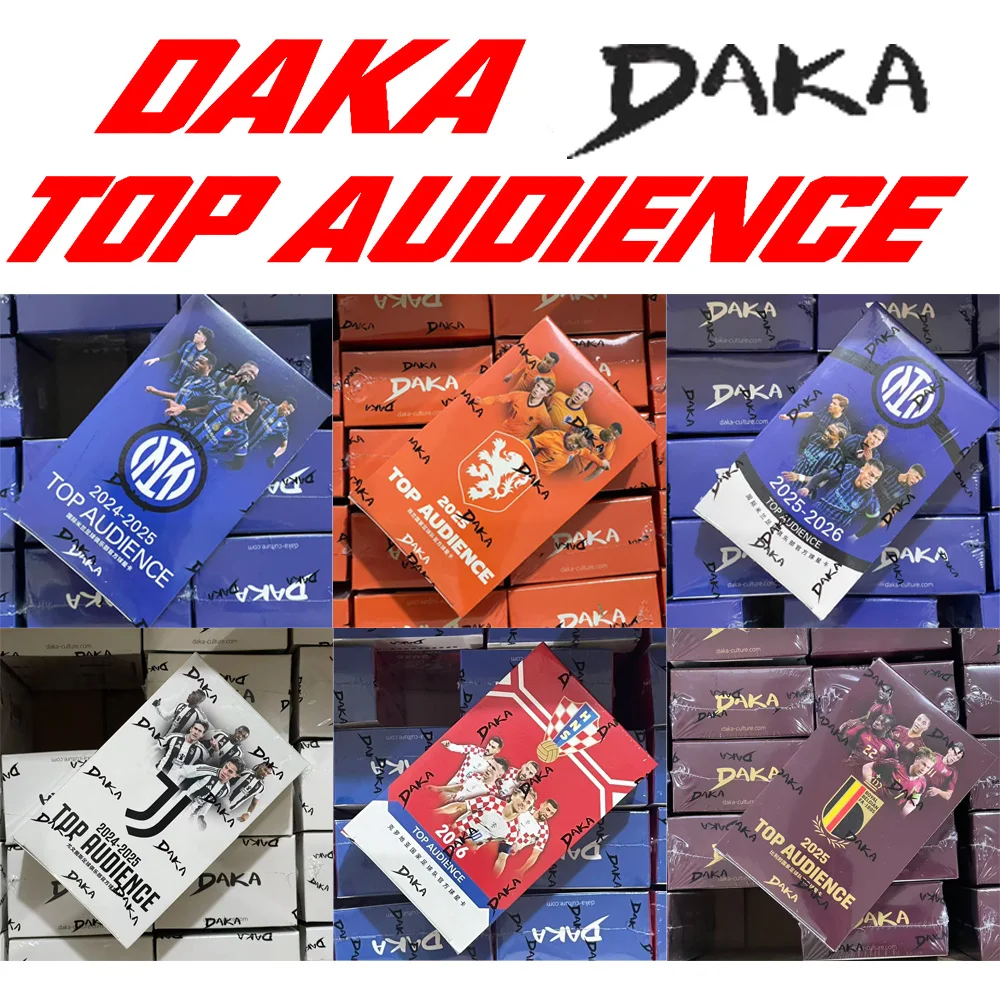 Tarjetas de Fútbol Originales DAKA Top Audience 2024-2026, Inter de Milán, Juventus, Holanda, Croacia, Bélgica, Selecciones Nacionales, Estrellas del Fútbol