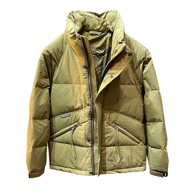 2024 Winter New down Jacket Men's Thickened Warm Cold-Resistant Youth White Duck down Winter Short Coat