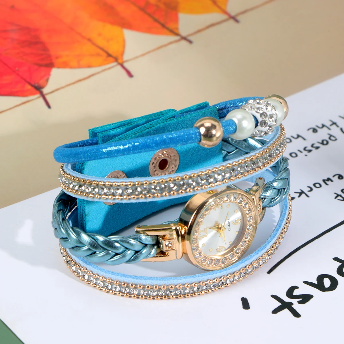 

Ladies Watch Quartz Wrist Watches Women Rhinestone Bangle Charm Bracelet Creative Wrist Decoration Durable Precise Time Keeping