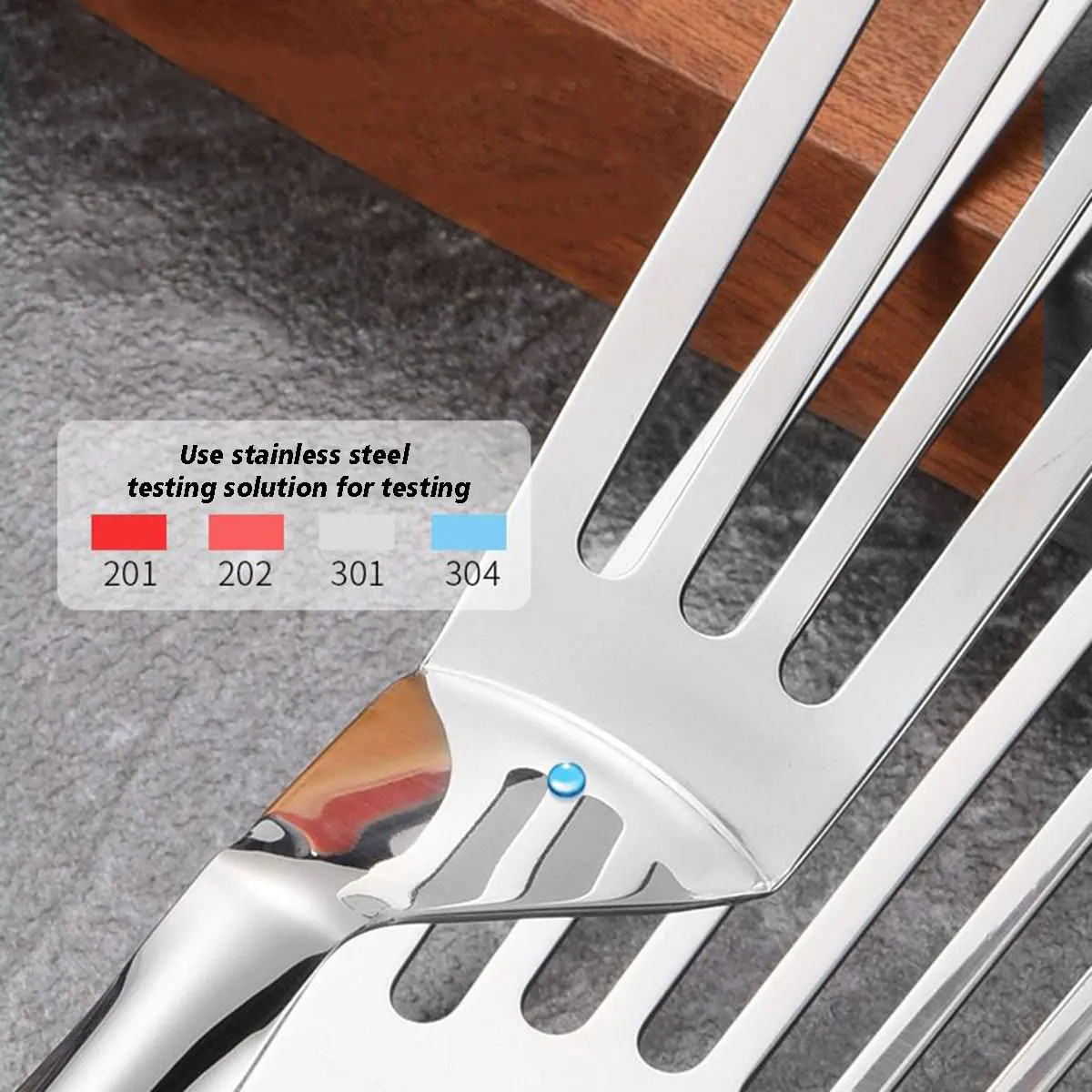 

304 Stainless Steel Frying Spatula - Nonstick Kitchen Clip for Fish, Steak, Pancake, Multifunctional Household Cooking Tool