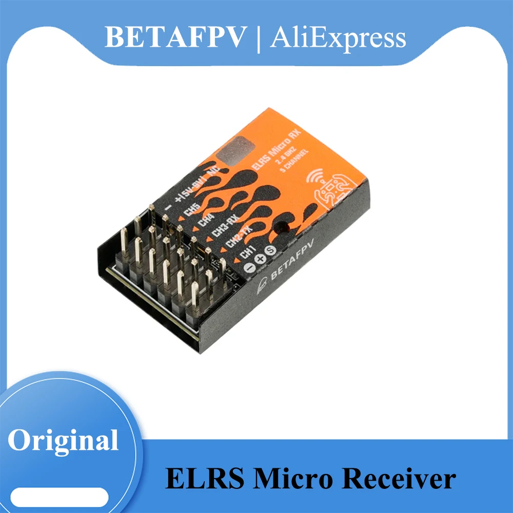 

BETAFPV ELRS Micro 2.4GHz Receiver 5Channel PWM Output Suitable for Long-Distance Fixed-Wing Helicopter Ship Model Car Model