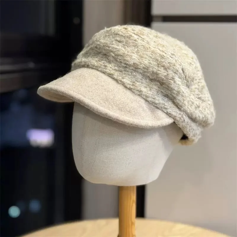 2026 New Arrival: Minimalist, Unique Solid-Color Beret—Warm, Artistic, and Refined; Women’s British-Style Baseball Cap