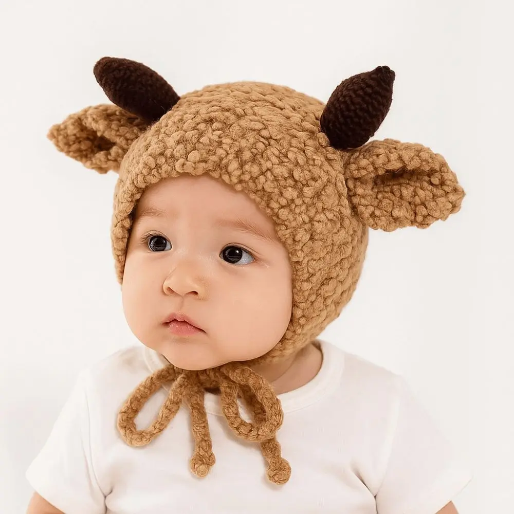 

Новая милая шапка для защиты ушей оленя, ветрозащитная толстая шапка для наушников, реквизит для фотосъемки, зима