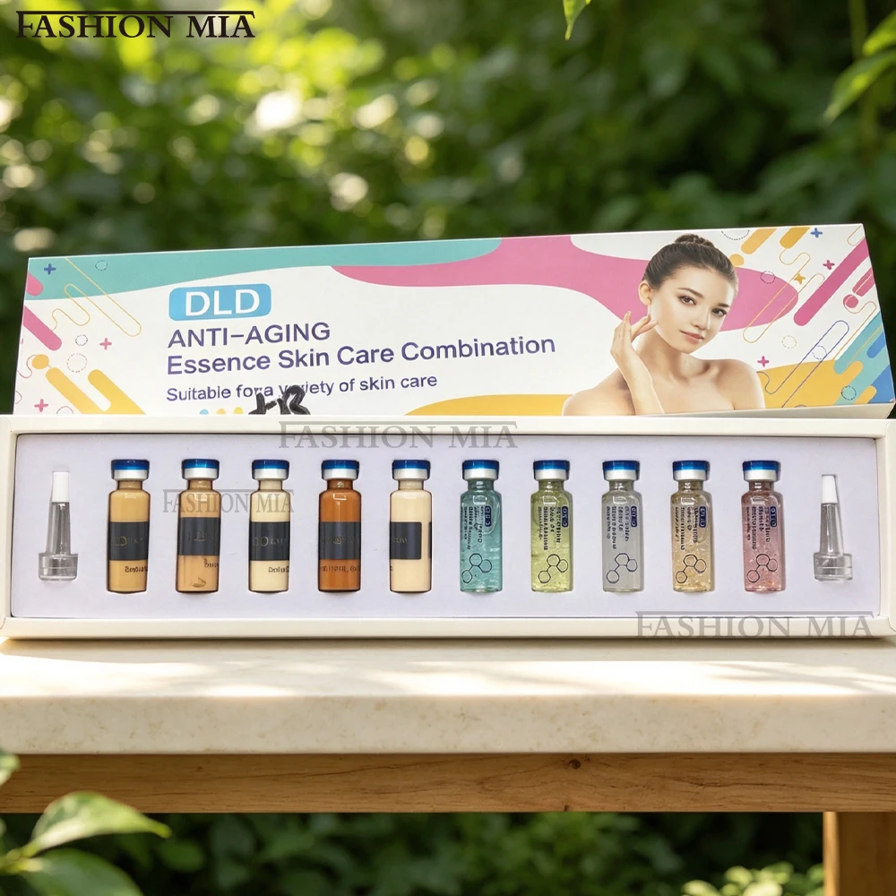 10Pcs/Box Korean BB Cream Glow Ampoule Skin Booster Serum Kit Niacinamide Foundation Moisturizing Brightening Makeup Skin Care