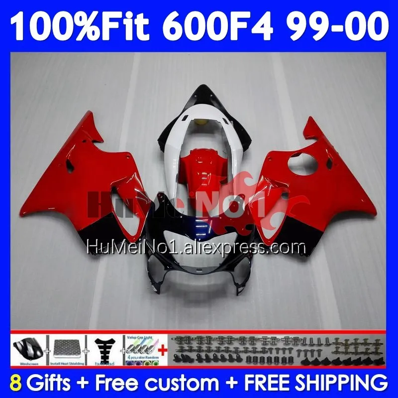 Injection Body For HONDA CBR 600 F4 FS CC 600F4 600CC 600FS 33No.88 CBR600F4 99 Red black 00 CBR600 F4 1999 2000 OEM Fairing