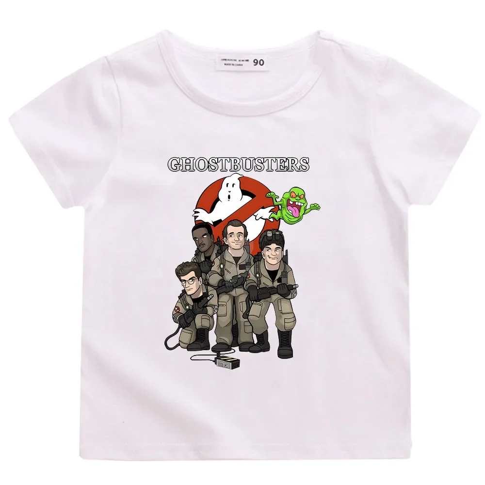 

Ghostbusters T Shirt Children Ghost Busters Funny T-Shirt Kids Summer Clothes 100% Cotton Tops Boys and Girls Casual T-shirt