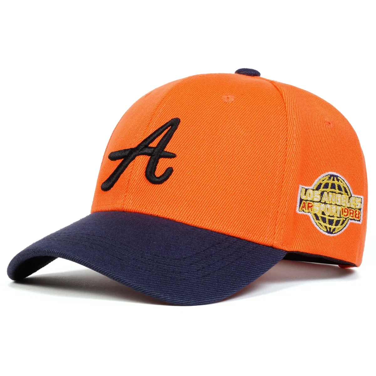 Unisex A Letter Side Earth Embroidery Baseball Caps Spring and Autumn Outdoor Adjustable Casual Hats Sunscreen Hat Sports Cap