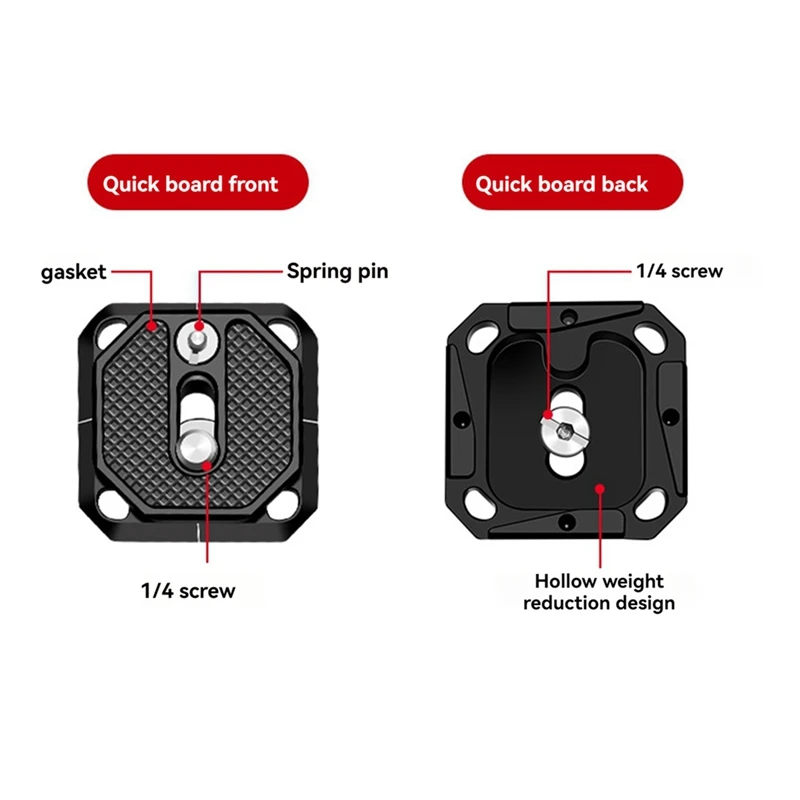A73E-Universal Quick Release Plate Clamp SLR Camera Stabilizer Tripod Base Gimbal Quick Release Base 38Mm Arca Accessories