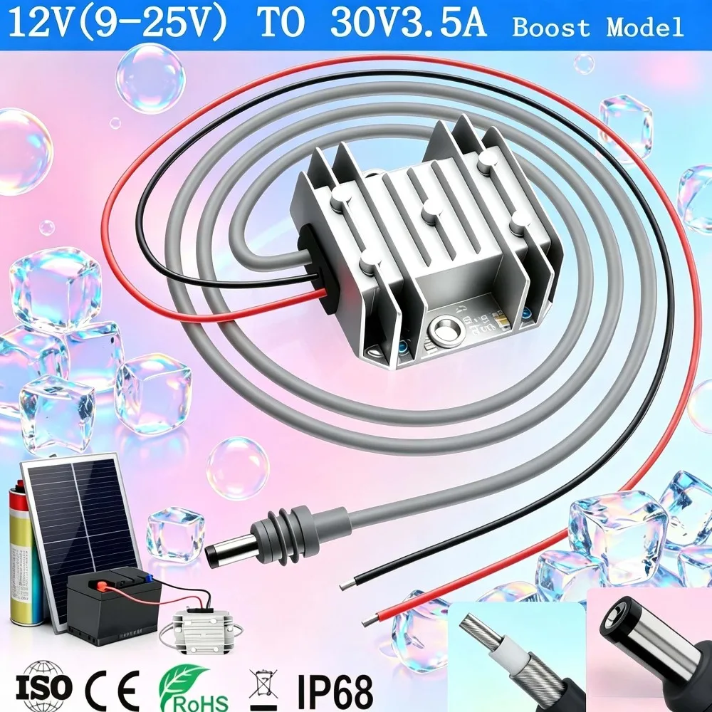 

DC Step Up Power Supply 12V to 30V Booster with power cord Starlink Mini Power Cord 12V to 30V 3.5A 105W DC-DC Step-up Module CE