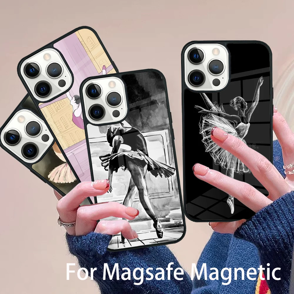 

Ballet Dance Phone Case Magesafe Magnetic Wireless Charge Cover For IPhone 16 11 12 13 14 15 Pro Max Plus Mini