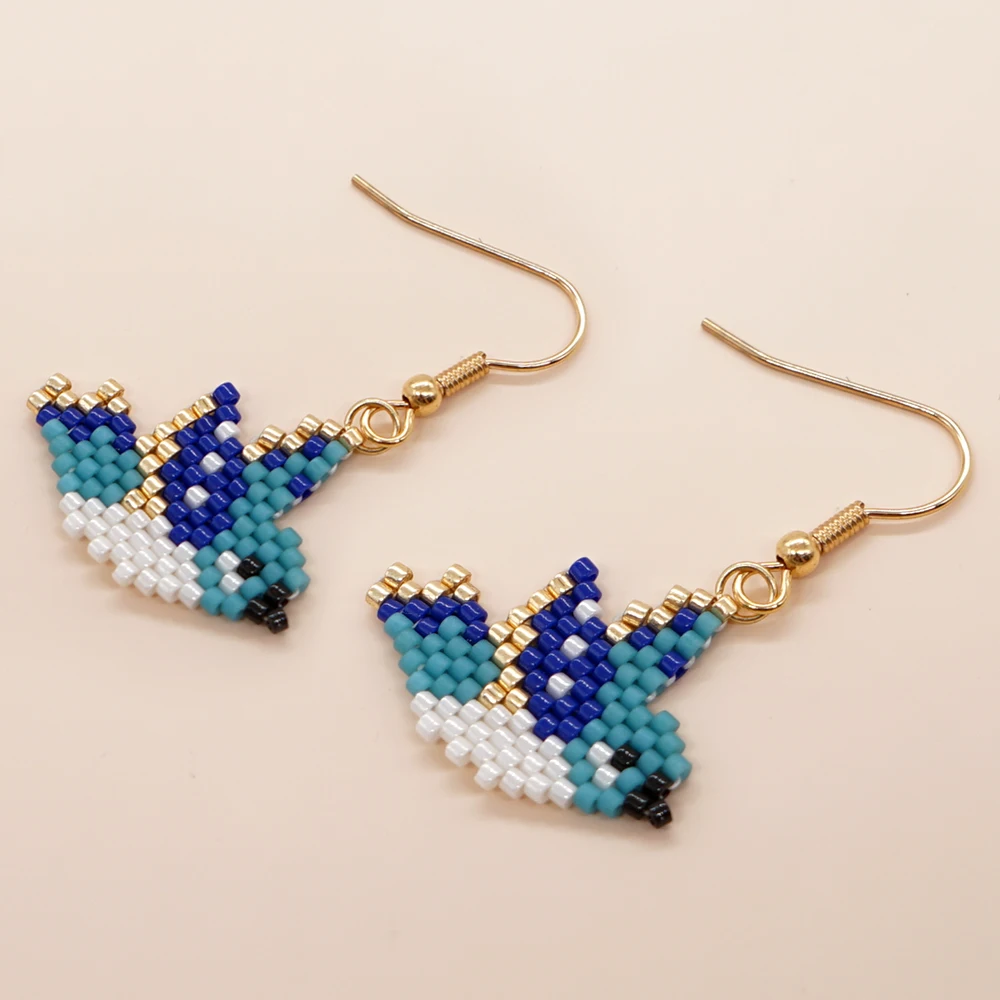 

New Stainless Steel Hook Drop Earrings Jewelry Girls Accessories Gifts Trendy Cute Animal Bird Drop Earrings for Women Wholesale