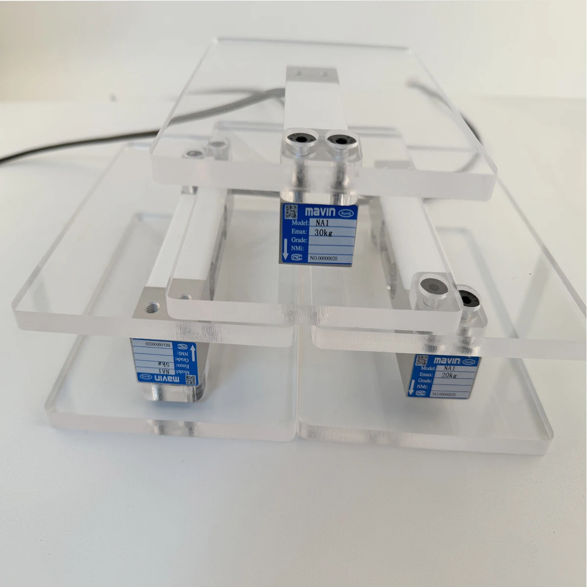 130mm Single Point Weighing Sensor Kit - Mavin Load Cell + 8mm Acrylic Plates + High Tensile Screws + Wrench with Mounting Tools