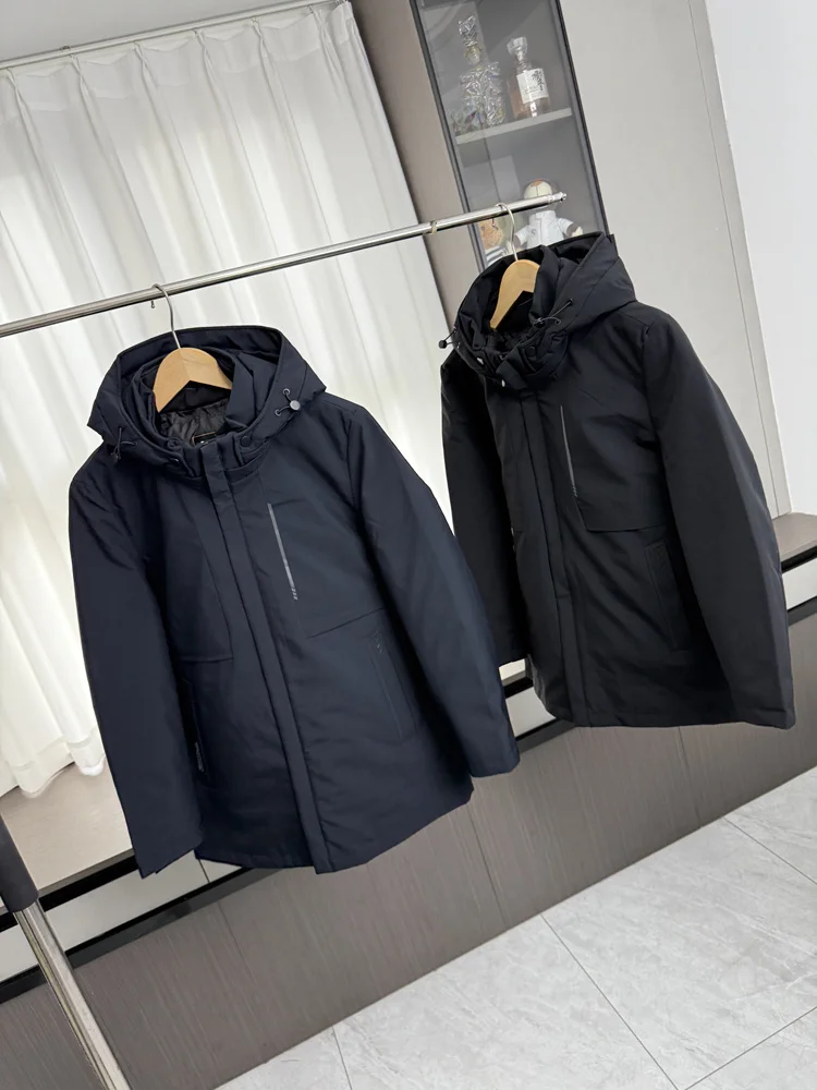 

Detachable White Goose down Inner Men's Outdoor Winter Jacket Three Ways to Wear Hiking Windbreaker Thick Polyester Fiber