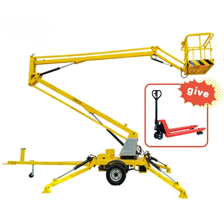 -12M Trailer Mounted Lifting Platform Articulating Towable Fold Arm Lift