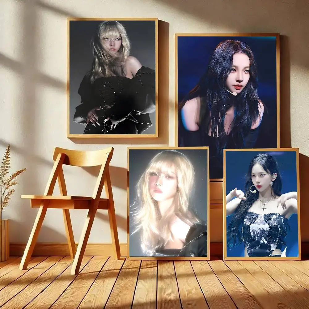 Karina Yu Ji Min Kpop A-Aespa Poster Art With Prints Home Bedroom Living Room Decoration Gift