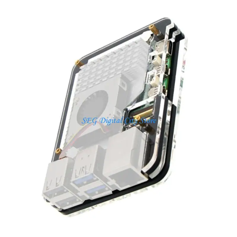

U75B Clear Acrylic Case for 5 with Exhaust Hole for DIY Projects