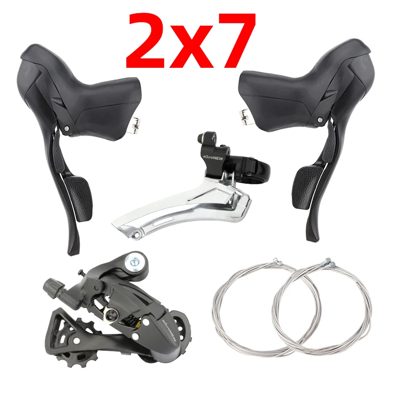 MicroNEW Racefiets Shifters 3x7 3x8 3x9 3x10 3X11Speed Remhendel Fiets 2x7 2x8 2x9 2x10 Speed Derailleur voor Shimano
