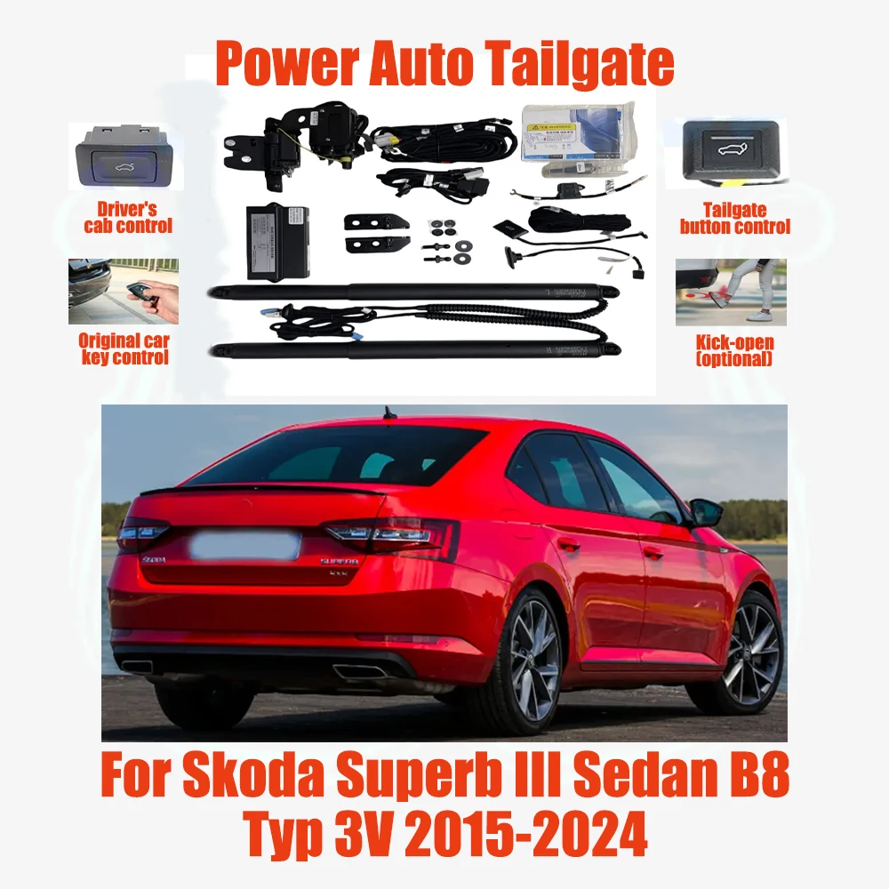 For Skoda Superb III Sedan B8 Typ 3V 2015-2024 Electric tailgate automatic suction locks suitable Trunk modification system