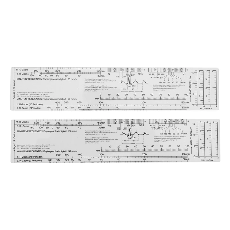 Essential EKG Ruler Pocketcard in English-DTA9
