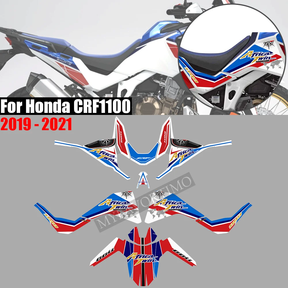 Para Honda Africa Twin CRF1100 2019 2020 2021 CRF 1100 L Adventure ADV almohadilla de tanque de combustible para motocicleta pegatina para tanque Moto calcomanías de PVC